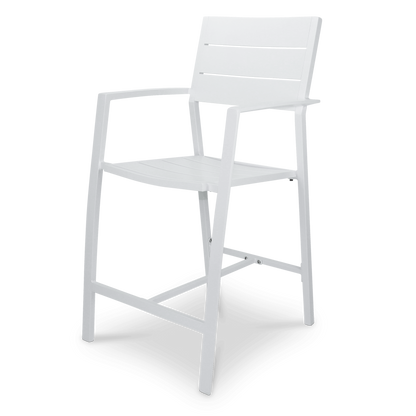 Bahamas Bar Stool in Arctic White Aluminium