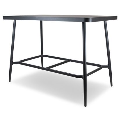 Amalfi Rectangle Bar Table in Gunmetal Aluminium