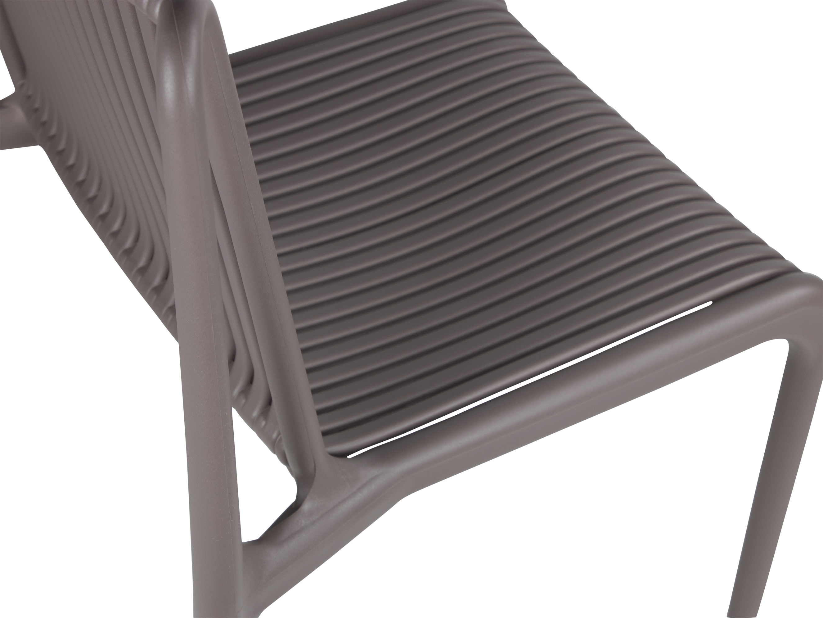 Paros UV Plastic Outdoor Chair (PP) in Taupe