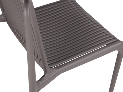 Paros UV Plastic Outdoor Chair (PP) in Taupe