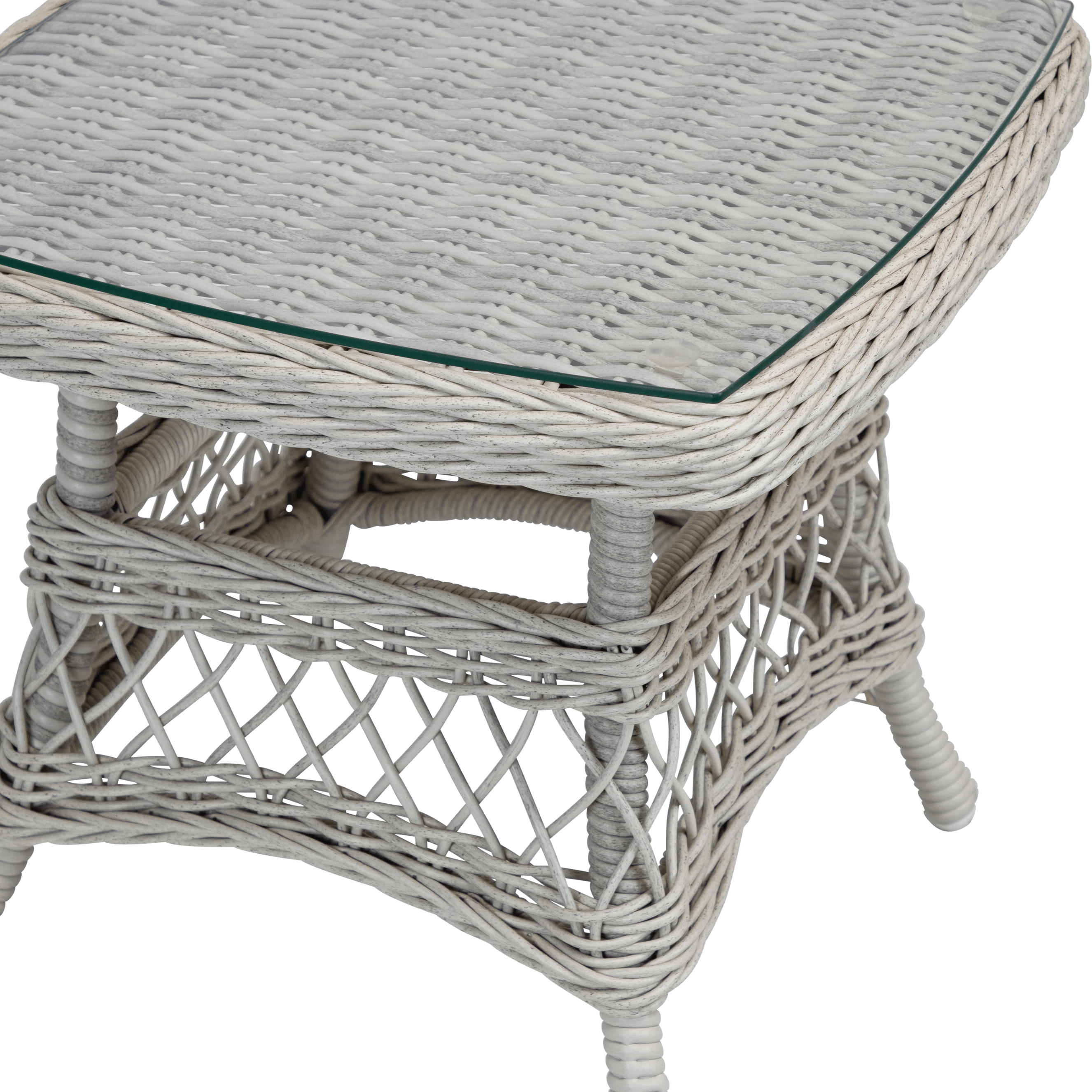 Hamptons Dining Chair 3pc Occasional in Surfmist Wicker and Dune Spunpoly Cushions