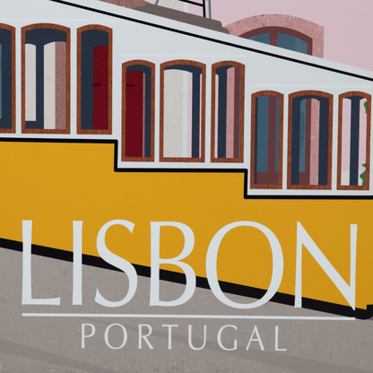 Lisbon Portugal - 60 x 100cm Outdoor UV Wall Art with Beech Aluminium Frame