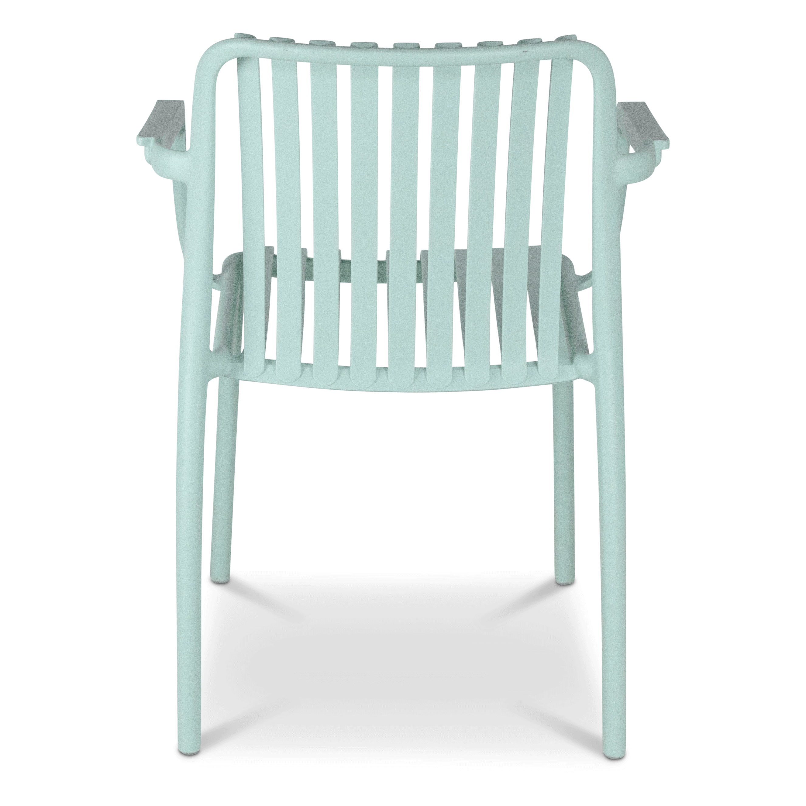 Salerno UV Polypropylene Premium Dining Chair with Arm in Mint