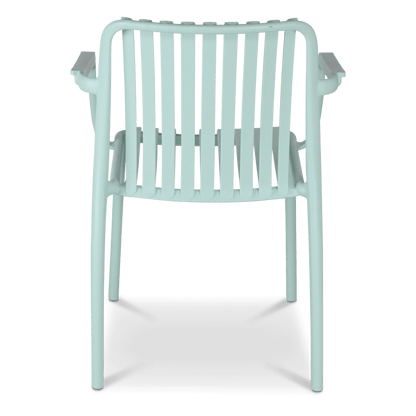 Salerno UV Polypropylene Premium Dining Chair with Arm in Mint