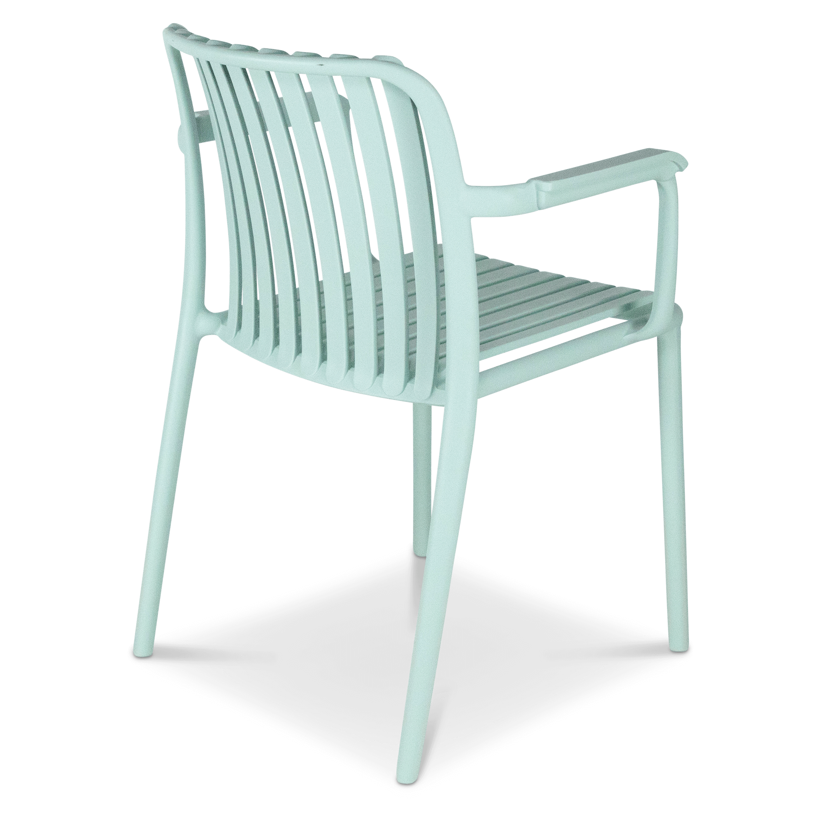 Salerno UV Polypropylene Premium Dining Chair with Arm in Mint