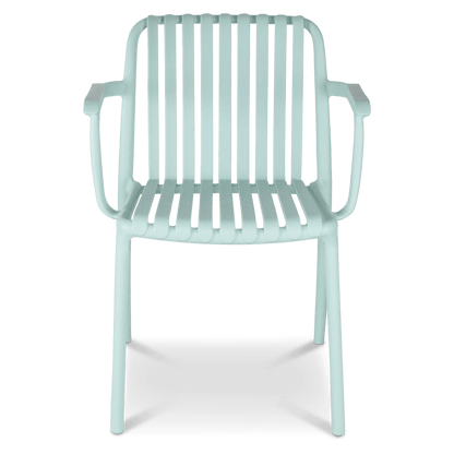 Salerno UV Polypropylene Premium Dining Chair with Arm in Mint