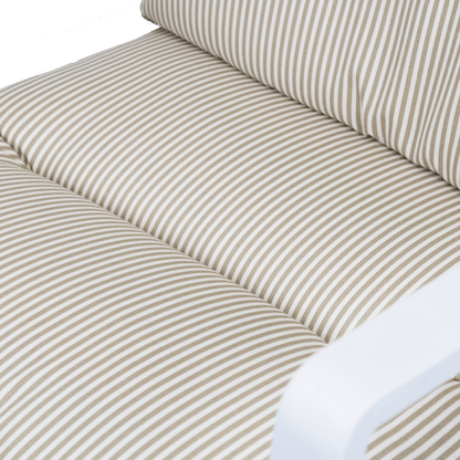 Tahiti Natural Stripe High Back Outdoor Chair Cushion - 108x50x8cm