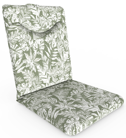 Tahiti Sage Escape High Back Outdoor Chair Cushion - 108x50x8cm