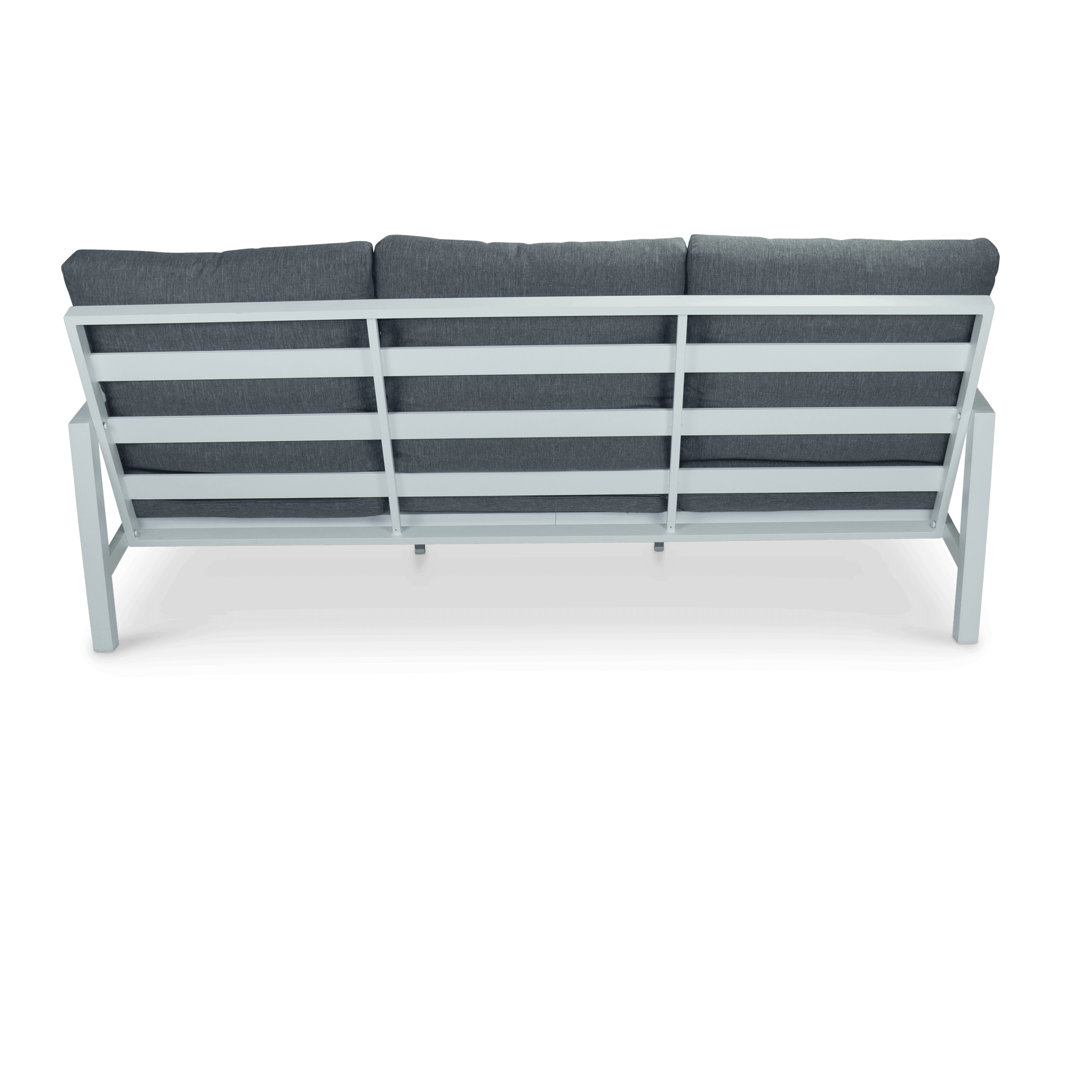 San Sebastian 5pc Outdoor Lounge Suite in Arctic White Aluminium with Platinum Olefin Cushions