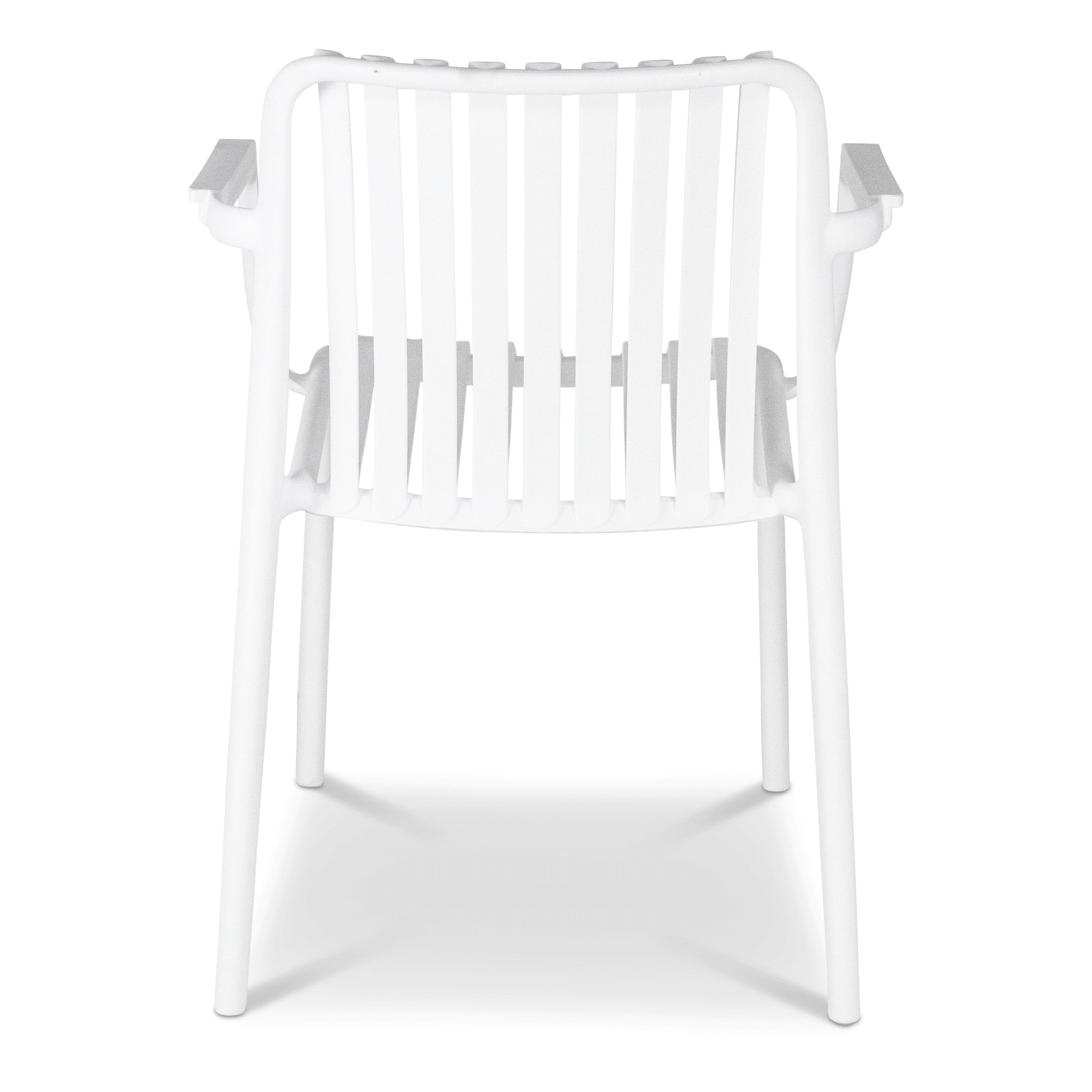 Salerno UV Polypropylene Premium Dining Chair with Arm in Arctic White