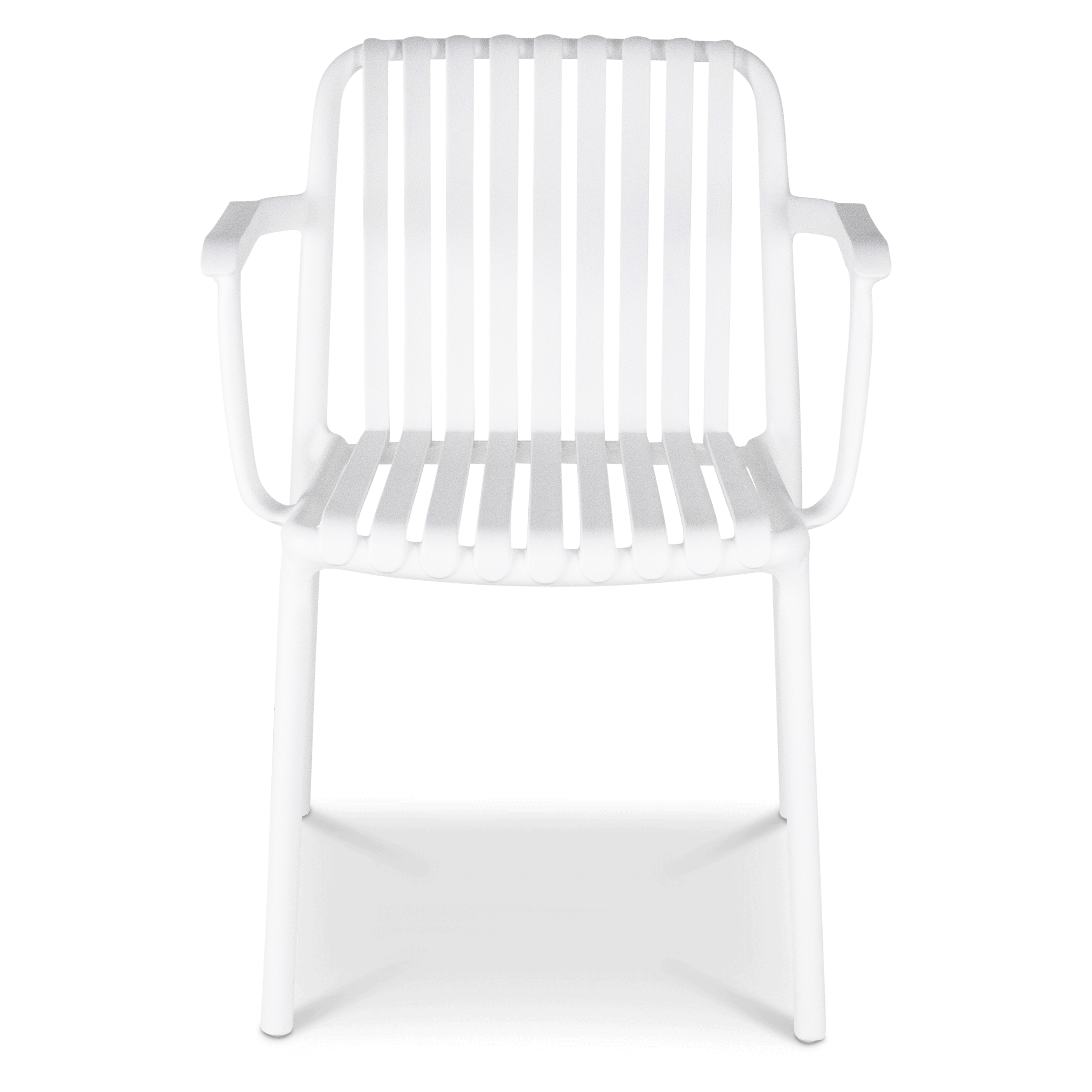 Salerno UV Polypropylene Premium Dining Chair with Arm in Arctic White