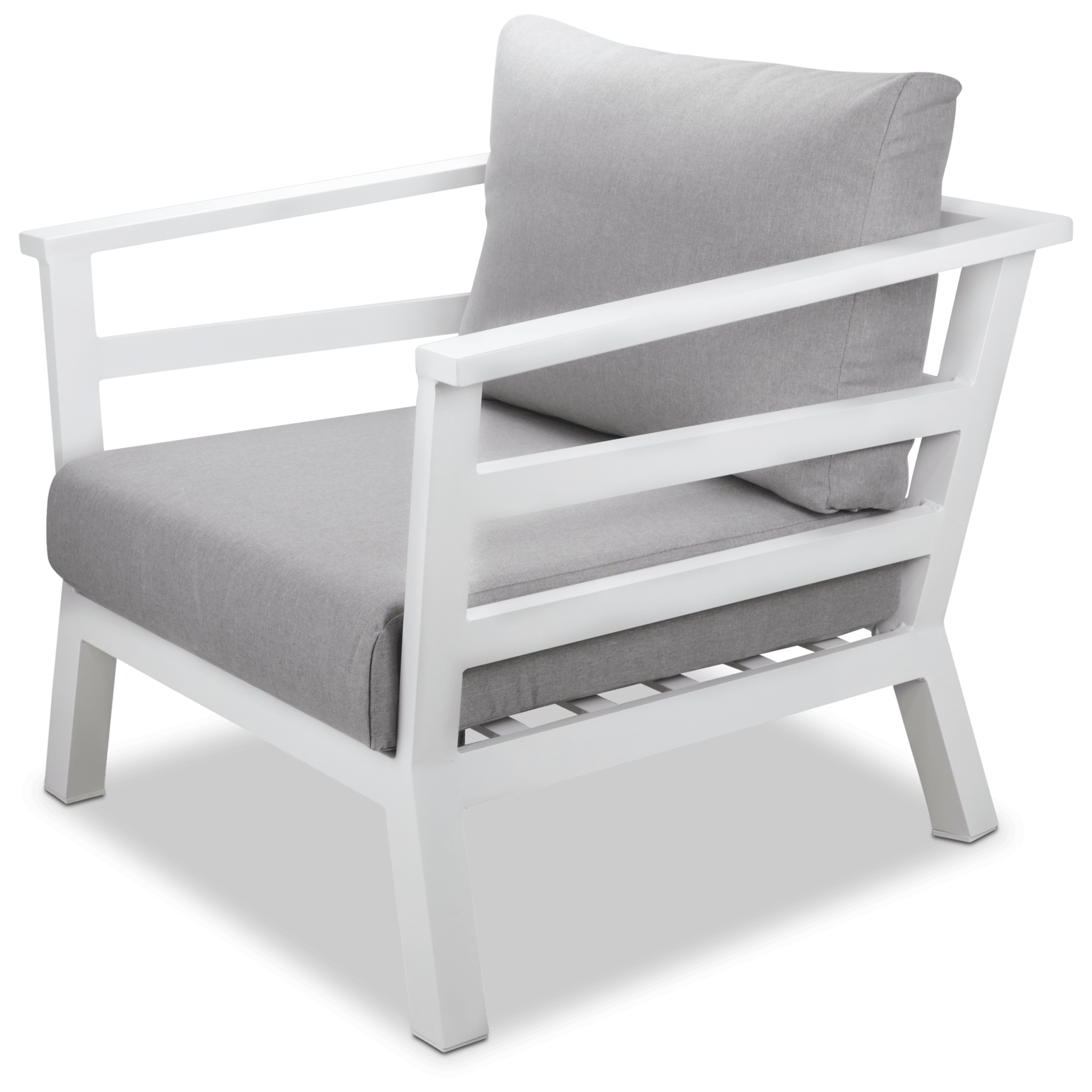 Aveiro Outdoor Armchair in Arctic White with Stone Olefin Cushion