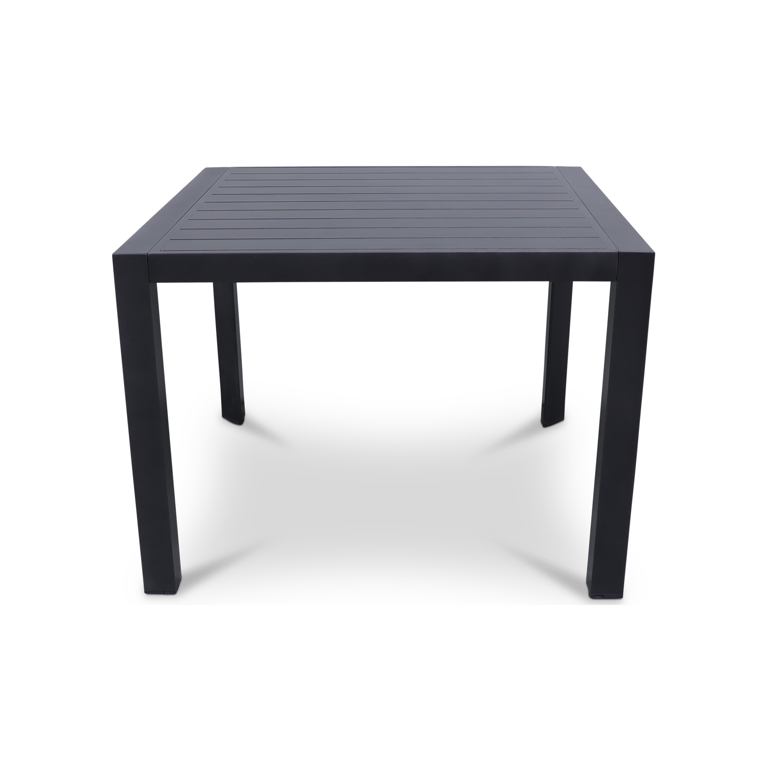 Bahamas Square Cafe Dining Table (84.5x84.5cm) in Gunmetal Aluminium