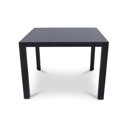 Bahamas Square Cafe Dining Table (84.5x84.5cm) in Gunmetal Aluminium