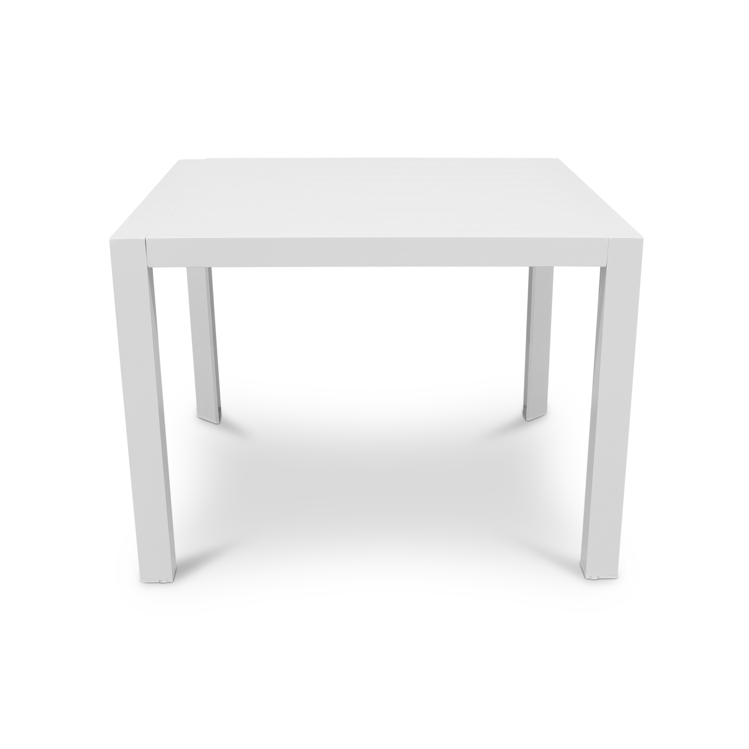 Bahamas Square Cafe Dining Table (84.5x84.5cm) in Arctic White Aluminium