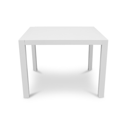 Bahamas Square Cafe Dining Table (84.5x84.5cm) in Arctic White Aluminium