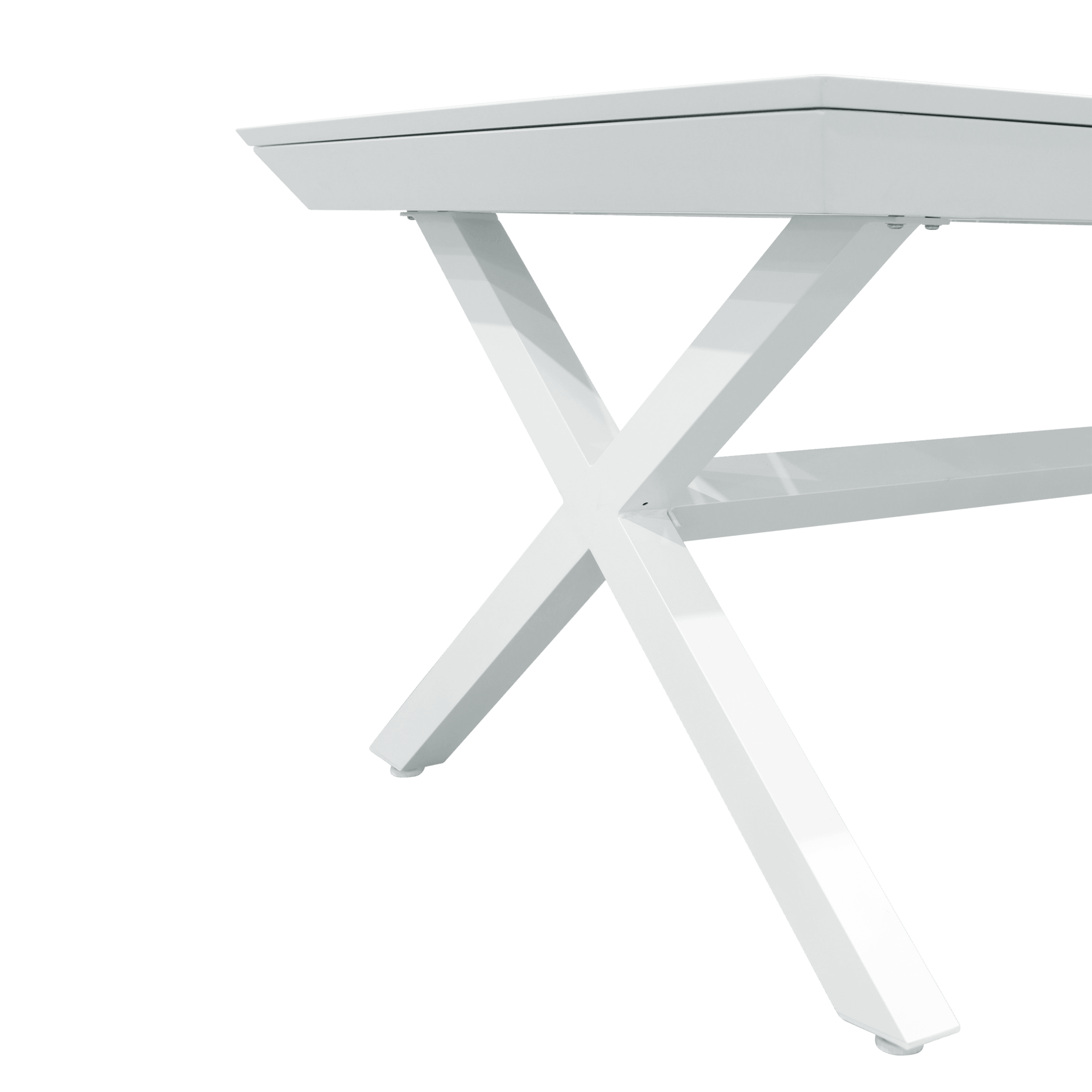 Caribbean Outdoor Extension Table In White Aluminium