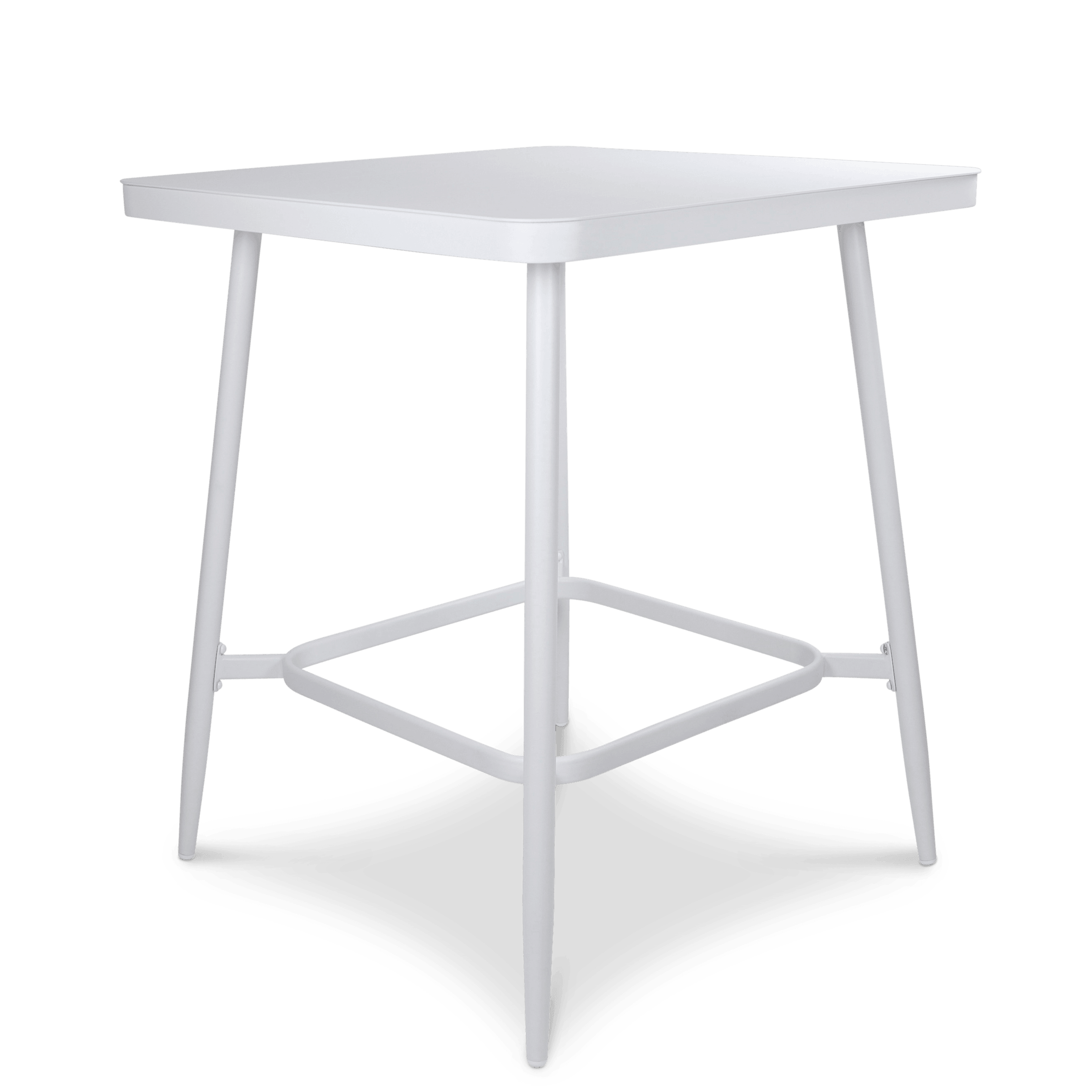 Amalfi Square Bar Table in Arctic White Aluminium - The Furniture Shack