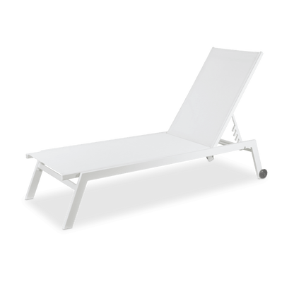 Morocco Sunlounger in Arctic White - The Furniture Shack