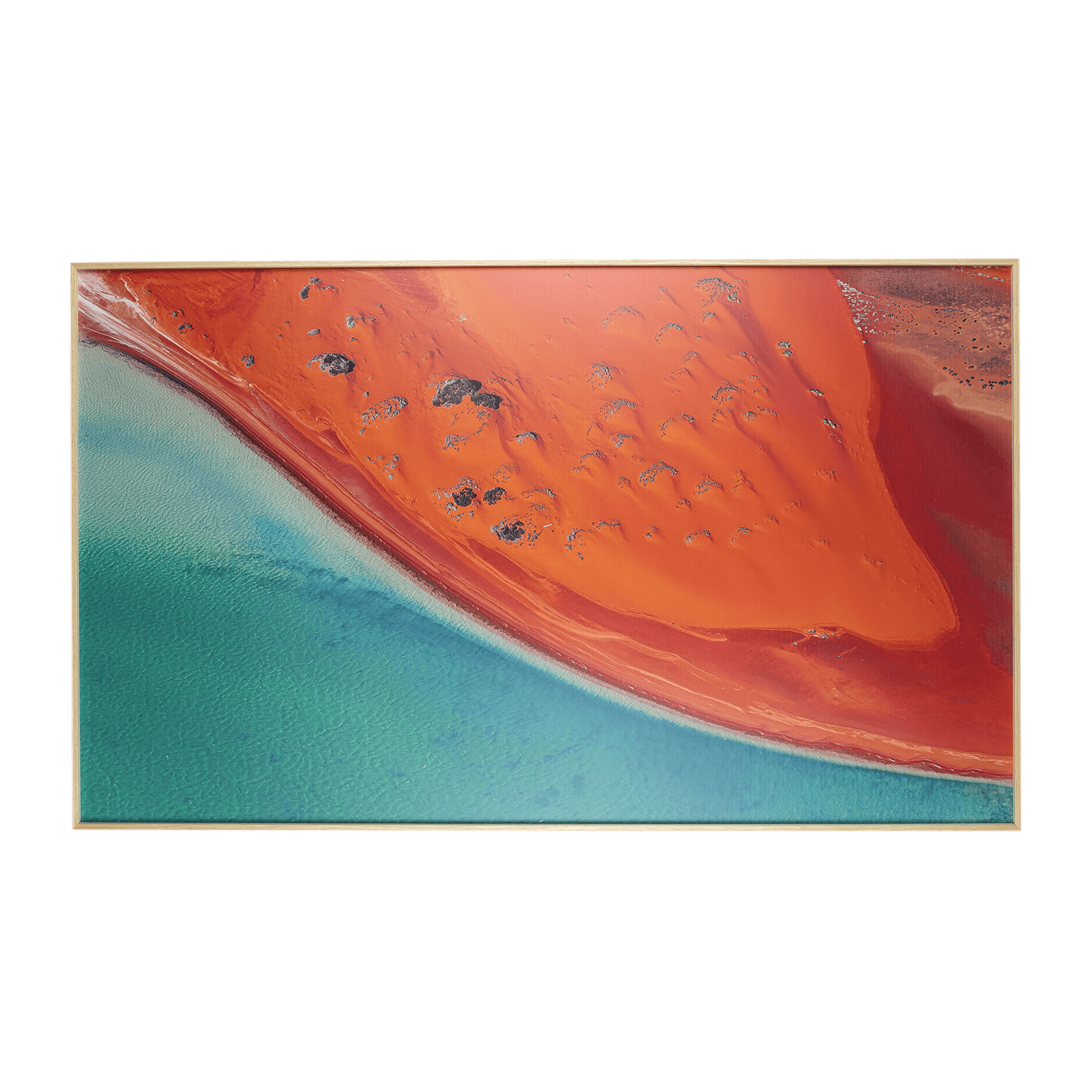 Ocean and Earth 2 - 60 x 100cm Outdoor UV Wall Art with Beech Aluminium Frame - The Furniture Shack