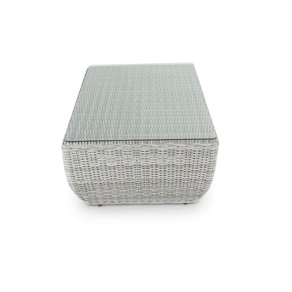 Sienna Coffee Table in Kubu Grey Synthetic Viro Rattan and Glass Top - The Furniture Shack