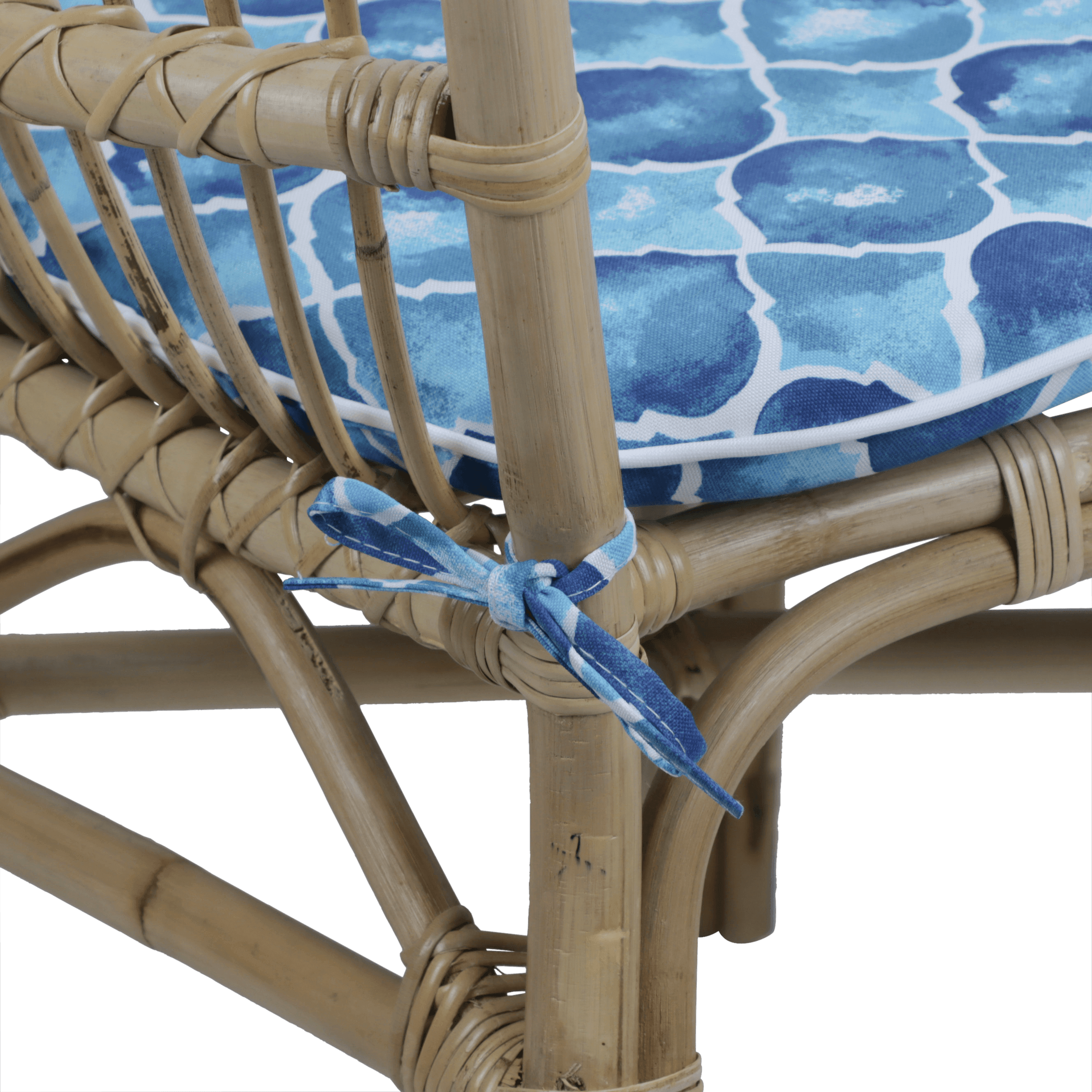 Tahiti Coastal Crush Rounded Chair Pad - 40x42x5cm - The Furniture Shack