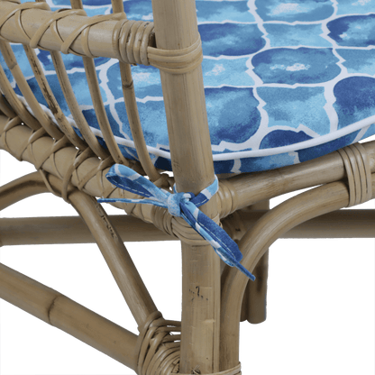 Tahiti Coastal Crush Rounded Chair Pad - 40x42x5cm - The Furniture Shack