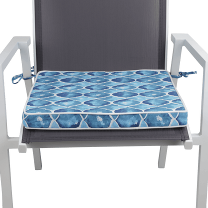 Tahiti Coastal Crush Square Chair Pad - 43x43x4cm - The Furniture Shack