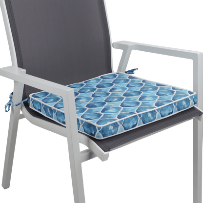 Tahiti Coastal Crush Square Chair Pad - 43x43x4cm - The Furniture Shack