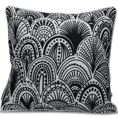 Bondi Mood Black - 45 x 45 cm Piped Cushion - The Furniture Shack