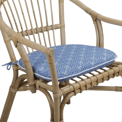 Tahiti Shimmer Rounded Chair Pad - 40x42x5cm - The Furniture Shack