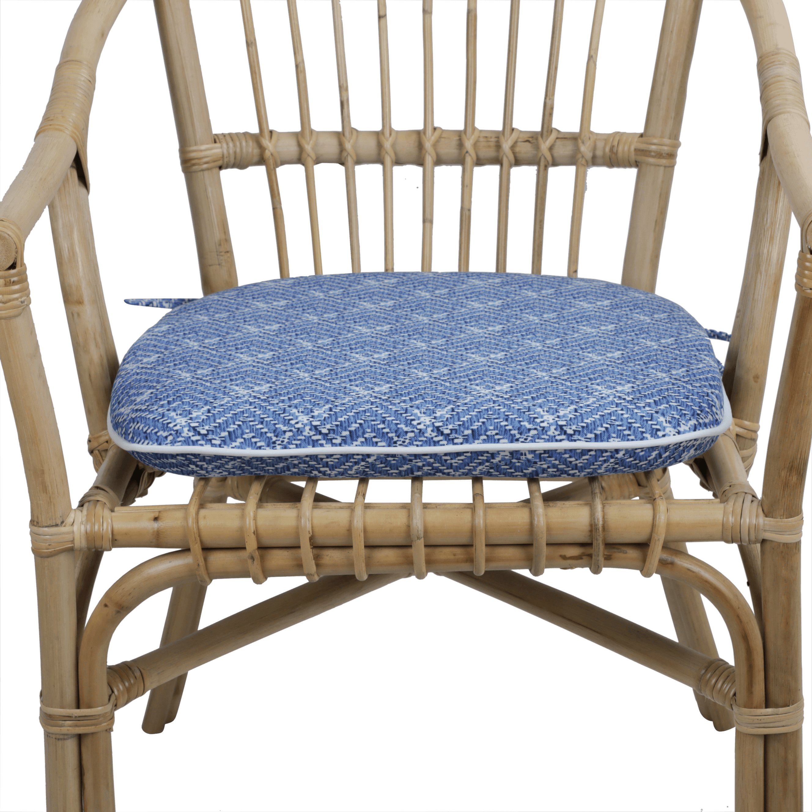 Tahiti Shimmer Rounded Chair Pad - 40x42x5cm - The Furniture Shack